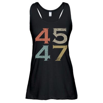 Donald Trump 45 47 Retro 45th 47th President Trump Ladies Essential Flowy Tank