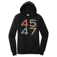 Donald Trump 45 47 Retro 45th 47th President Trump Women's Pullover Hoodie