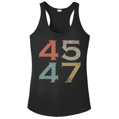 Donald Trump 45 47 Retro 45th 47th President Trump Ladies PosiCharge Competitor Racerback Tank