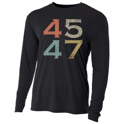 Donald Trump 45 47 Retro 45th 47th President Trump Cooling Performance Long Sleeve Crew