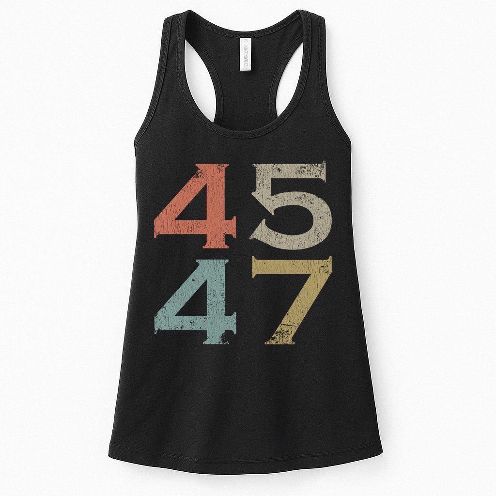 Donald Trump 45 47 Retro 45th 47th President Trump Womens Tank Top