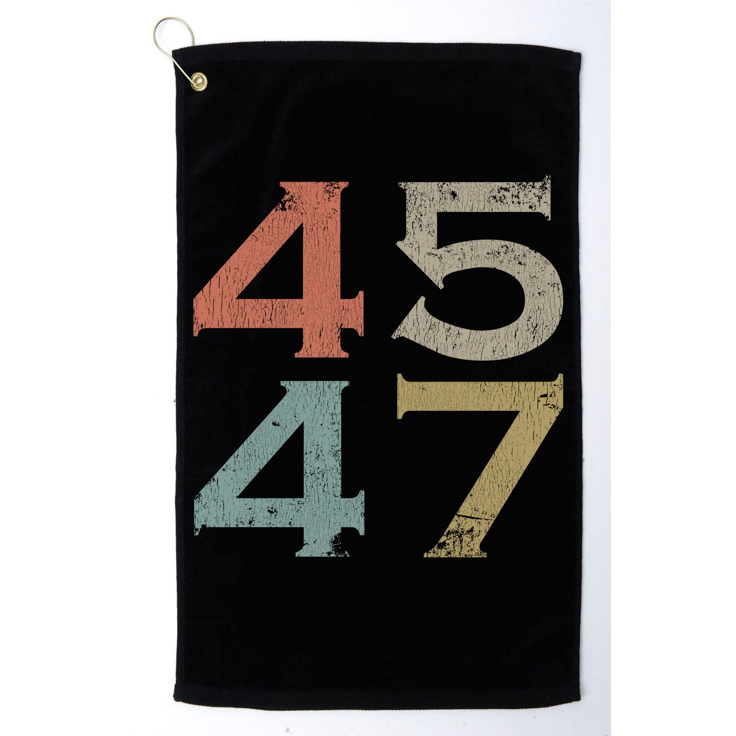 Donald Trump 45 47 Retro 45th 47th President Trump Golf Towel