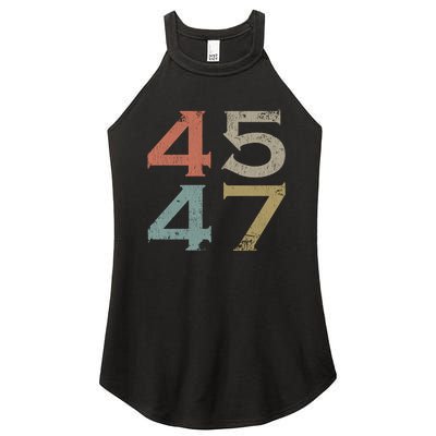 Donald Trump 45 47 Retro 45th 47th President Trump Women's Perfect Tri Rocker Tank