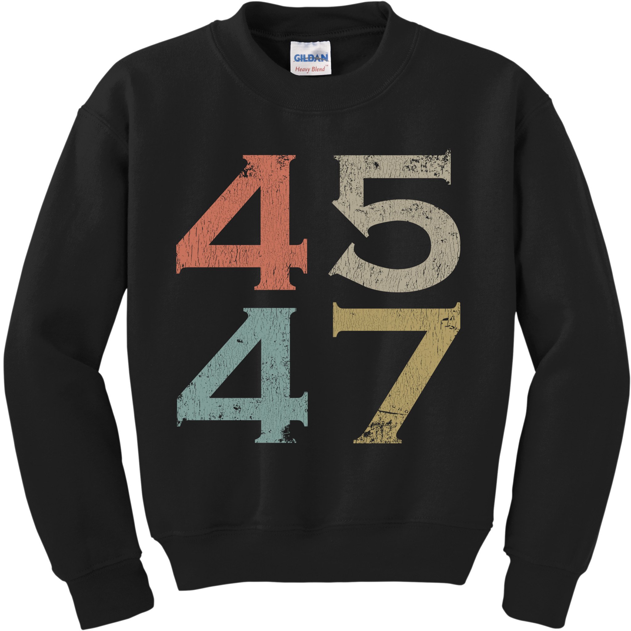 Donald Trump 45 47 Retro 45th 47th President Trump Kids Sweatshirt