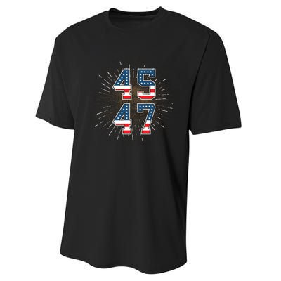 45 47 President Trump 2024 The Return Performance Sprint T-Shirt