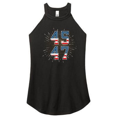 45 47 President Trump 2024 The Return Women’s Perfect Tri Rocker Tank