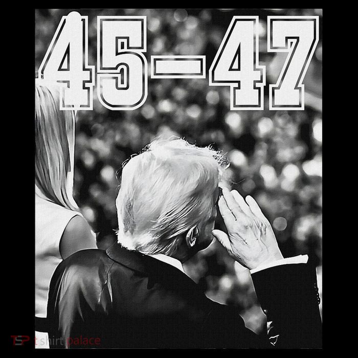45 47 President Trump Military Salutes On Final Vintage T-Shirt