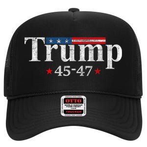 45 47 Trump High Crown Mesh Back Trucker Hat