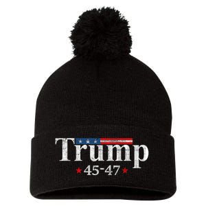 45 47 Trump Pom Pom 12in Knit Beanie