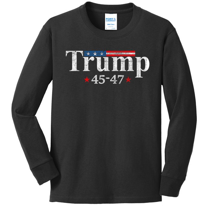 45 47 Trump Kids Long Sleeve Shirt