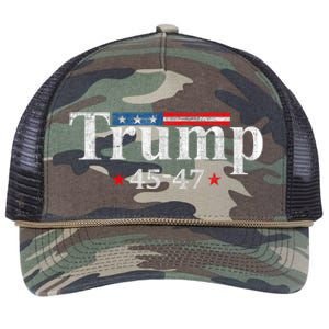 45 47 Trump Retro Rope Trucker Hat Cap