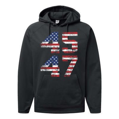 45 47 Trump 2024 Performance Fleece Hoodie