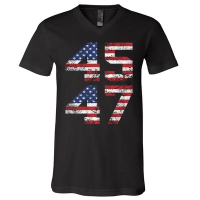 45 47 Trump 2024 V-Neck T-Shirt