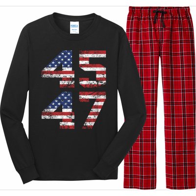 45 47 Trump 2024 Long Sleeve Pajama Set