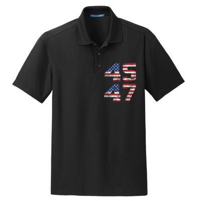 45 47 Trump 2024 Dry Zone Grid Polo