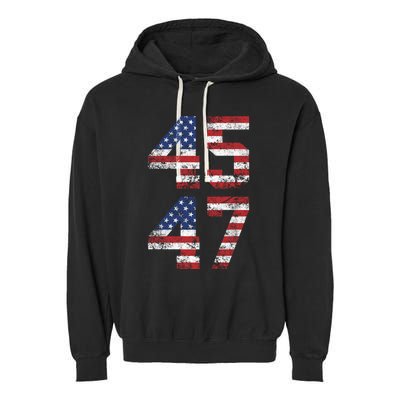 45 47 Trump 2024 Garment-Dyed Fleece Hoodie