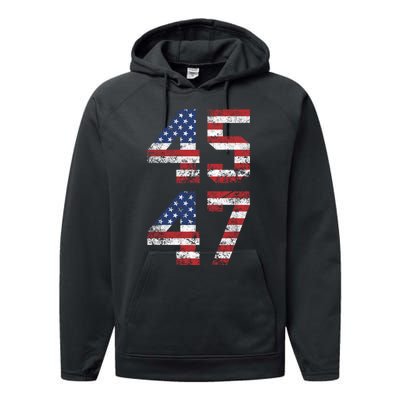 45 47 Trump 2024 Performance Fleece Hoodie