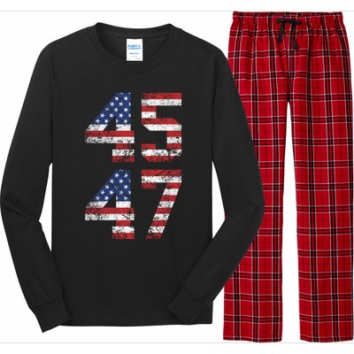 45 47 Trump 2024 Long Sleeve Pajama Set