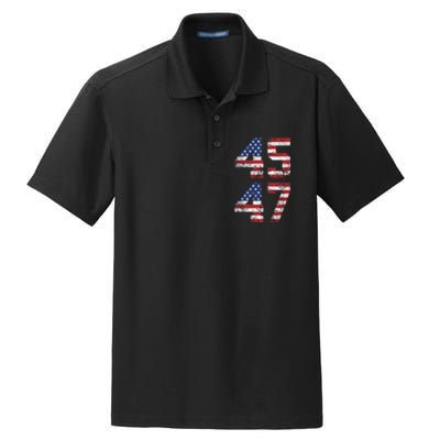 45 47 Trump 2024 Dry Zone Grid Polo