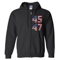 45 47 Trump 2024 Full Zip Hoodie