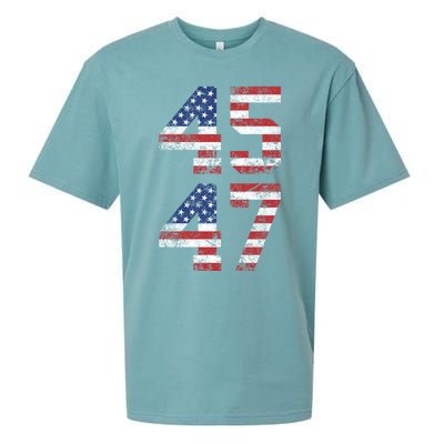 45 47 Trump 2024 Sueded Cloud Jersey T-Shirt