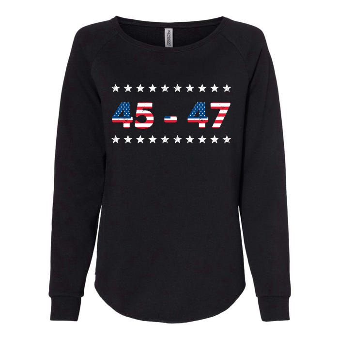 45 47 Trump 2024 T Shirt Support Donald Trump Womens California Wash Sweatshirt