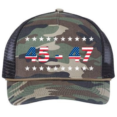 45 47 Trump 2024 T Shirt Support Donald Trump Retro Rope Trucker Hat Cap