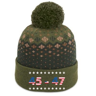 45 47 Trump 2024 T Shirt Support Donald Trump The Baniff Cuffed Pom Beanie