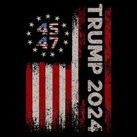 45 47 Trump 2024 American Flag Cooling Performance Crew T-Shirt