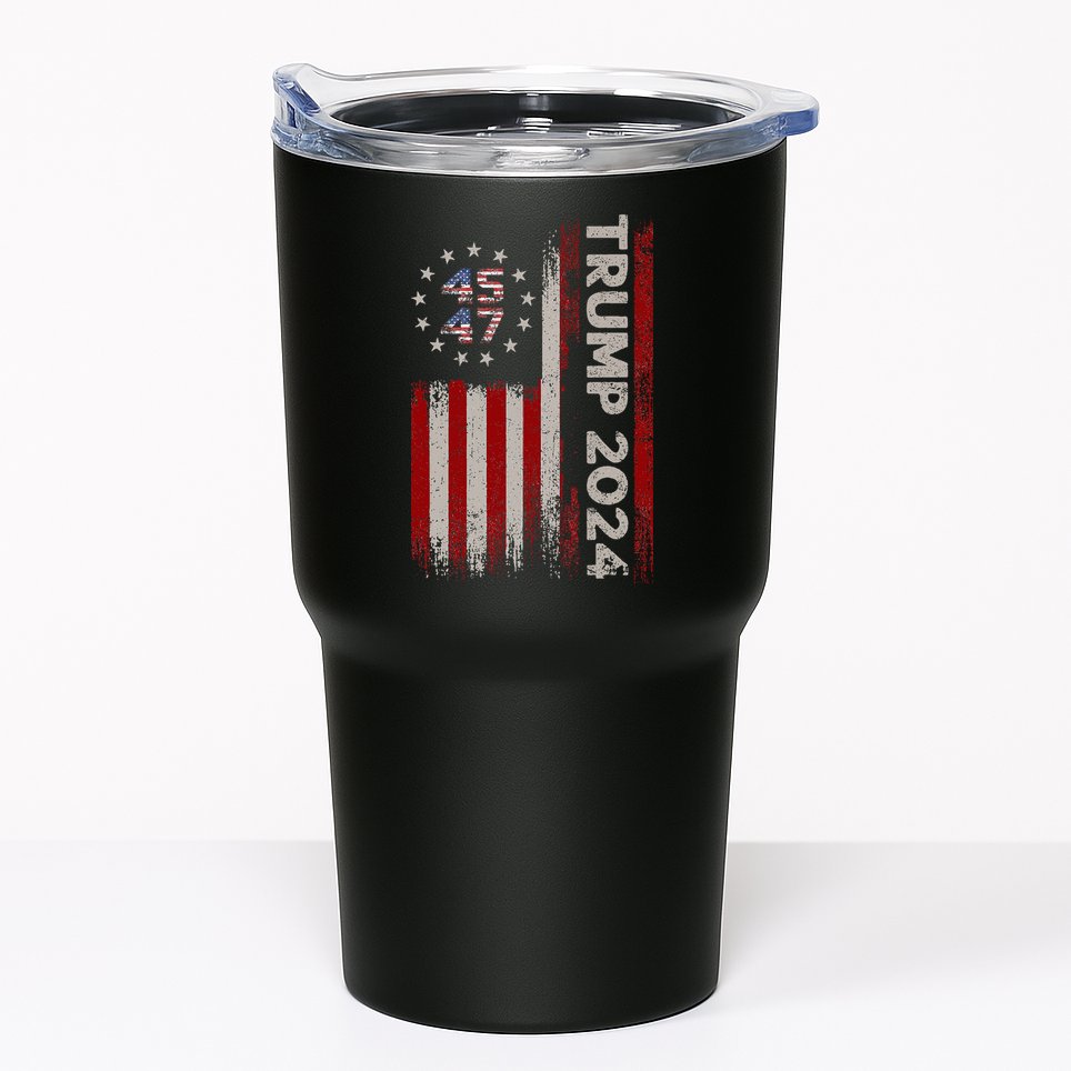 45 47 Trump 2024 American Flag Tumbler