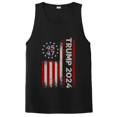 45 47 Trump 2024 American Flag PosiCharge Competitor Tank