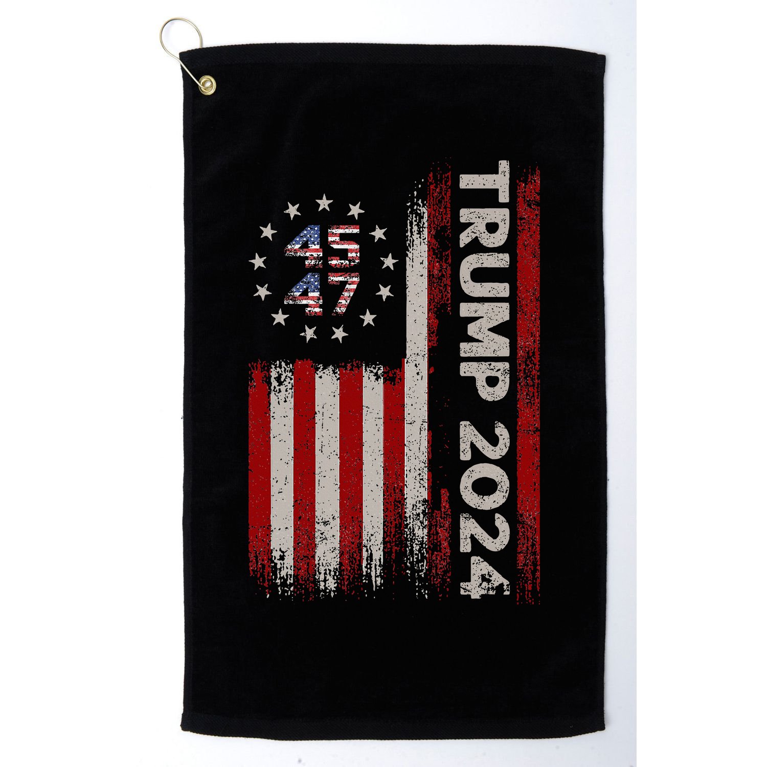45 47 Trump 2024 American Flag Golf Towel