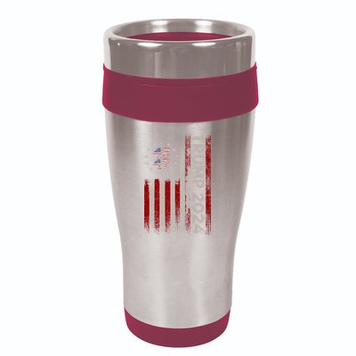 45 47 Trump 2024 American Flag 16oz Travel Tumbler