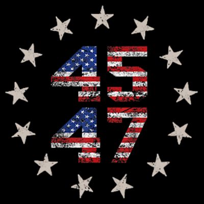 45 47 Trump 2024 American Flag Front And Back T-Shirt