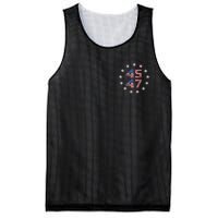 45 47 Trump 2024 American Flag Front And Back Mesh Reversible Basketball Jersey Tank