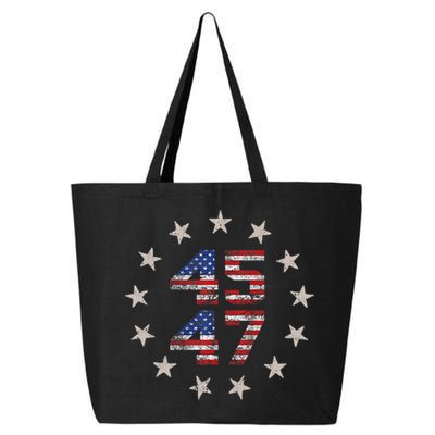 45 47 Trump 2024 American Flag Front And Back 25L Jumbo Tote