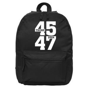 45 47 Trump 2024 Funny Trump 2024 16 in Basic Backpack