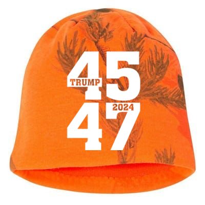 45 47 Trump 2024 Funny Trump 2024 Kati - Camo Knit Beanie