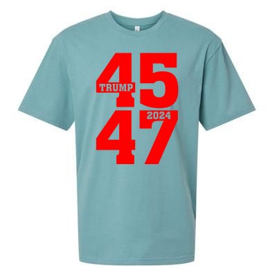 45 47 Trump 2024 Funny Trump 2024 Sueded Cloud Jersey T-Shirt