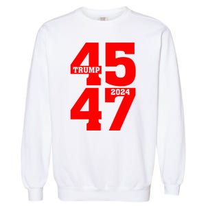 45 47 Trump 2024 Funny Trump 2024 Garment-Dyed Sweatshirt