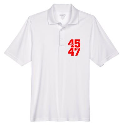 45 47 Trump 2024 Funny Trump 2024 Men's Origin Performance Piqué Polo