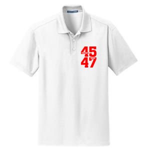 45 47 Trump 2024 Funny Trump 2024 Dry Zone Grid Polo