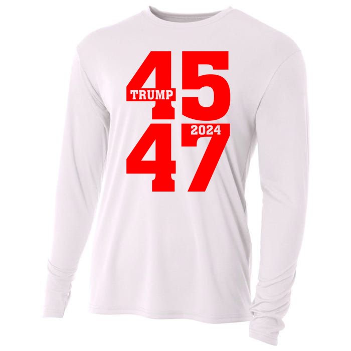 45 47 Trump 2024 Funny Trump 2024 Cooling Performance Long Sleeve Crew