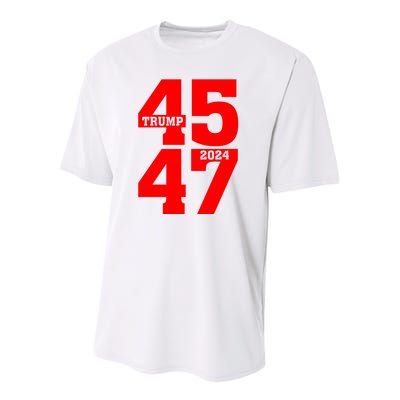 45 47 Trump 2024 Funny Trump 2024 Youth Performance Sprint T-Shirt