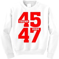 45 47 Trump 2024 Funny Trump 2024 Kids Sweatshirt