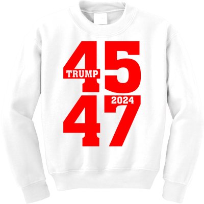 45 47 Trump 2024 Funny Trump 2024 Kids Sweatshirt