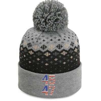 45 47 Trump 2024 Funny Trump 2024 The Baniff Cuffed Pom Beanie