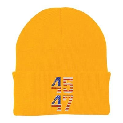 45 47 Trump 2024 Funny Trump 2024 Knit Cap Winter Beanie