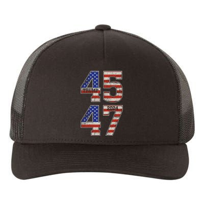 45 47 Trump 2024 Funny Trump 2024 Yupoong Adult 5-Panel Trucker Hat