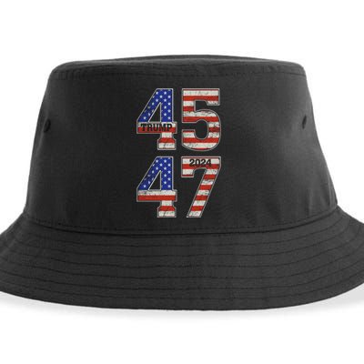 45 47 Trump 2024 Funny Trump 2024 Sustainable Bucket Hat